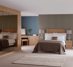 Designer Bedrooms - Linear Light Oak Veneer